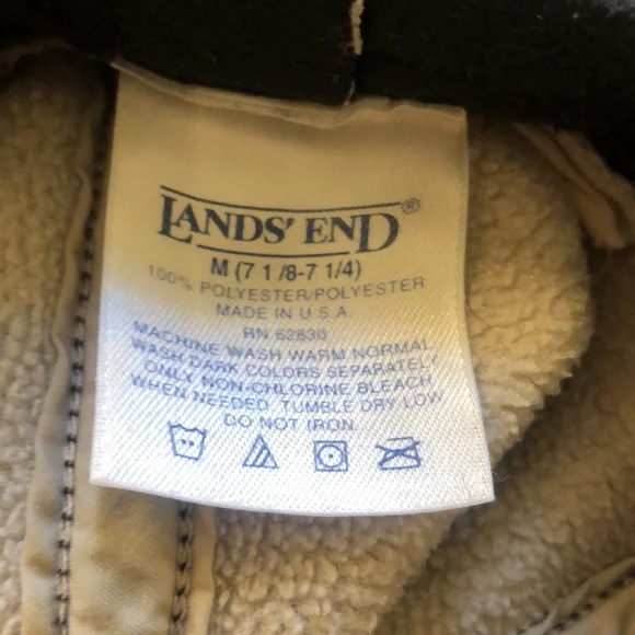 3 WINTER HATS 1 GRAY BURTON, 1 NAVY WIGWAM, 1 LANDS END BLACK FLEECE W/EARFLAPS - Picture 5 of 5